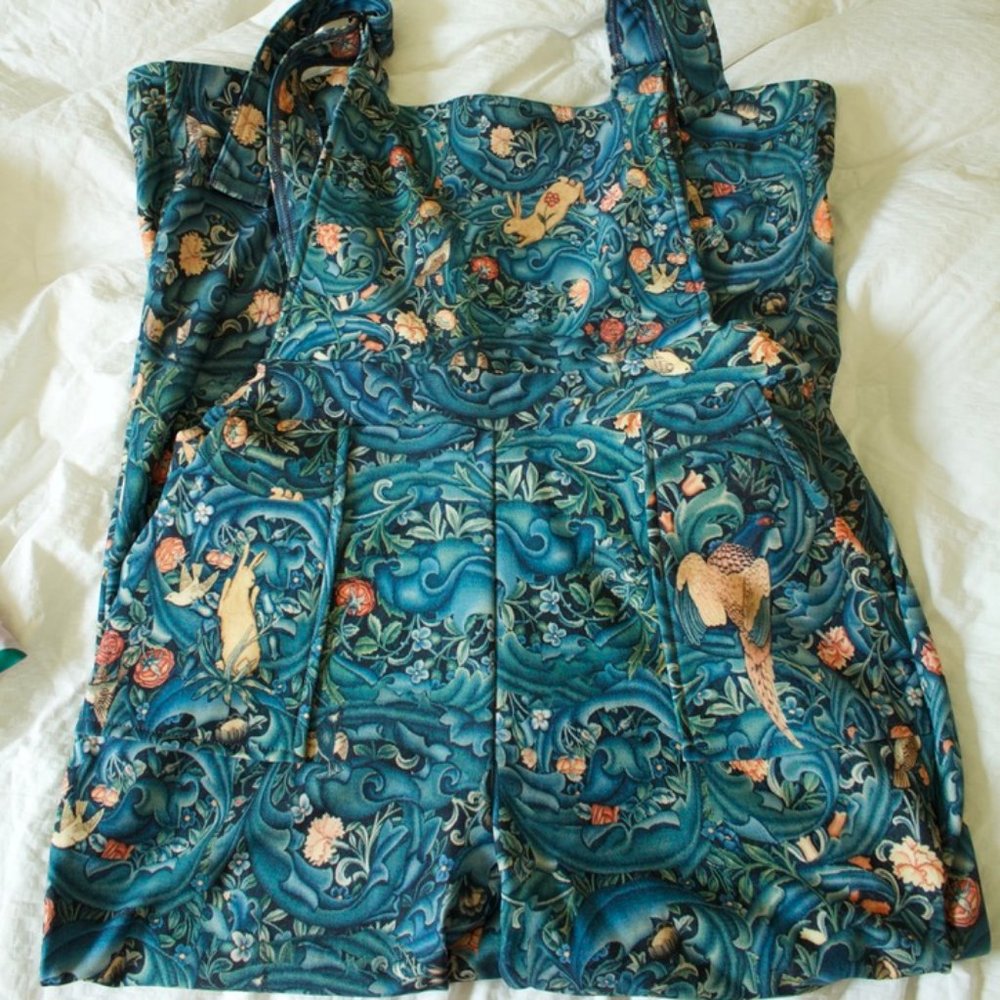 Blackmilk Green Flora & Fauna Long Overalls Medium